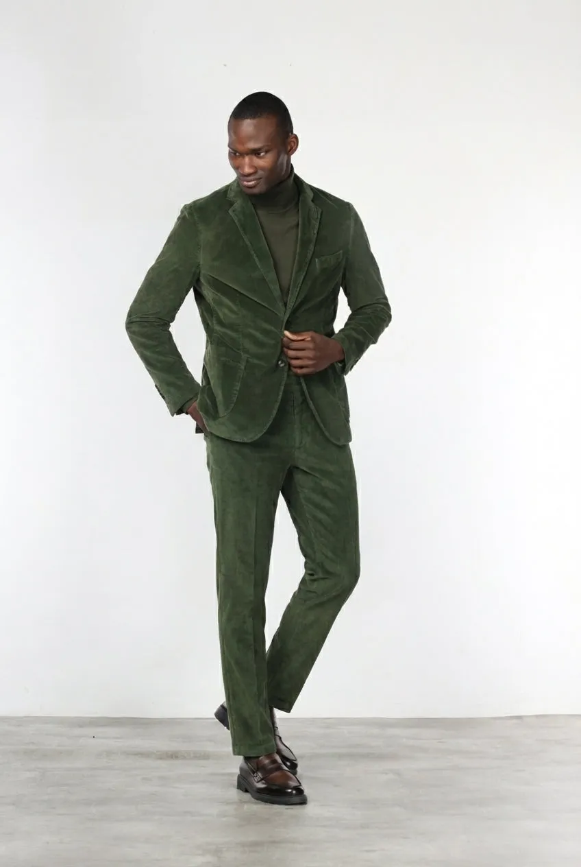 Mason's Tiziano velourblazer skovgrøn regular