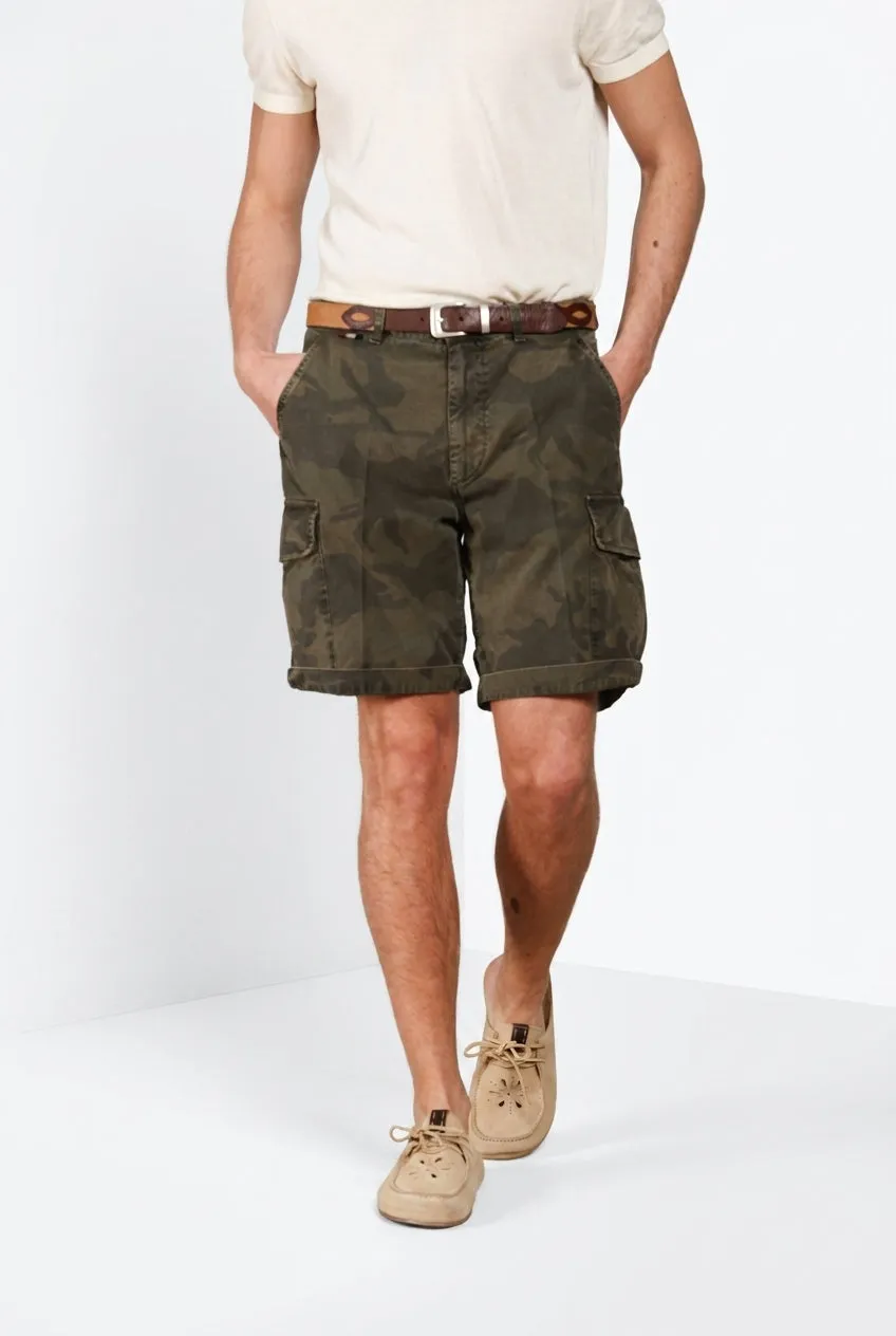 Mason's Chile M74 cargo bermuda grøn camouflage