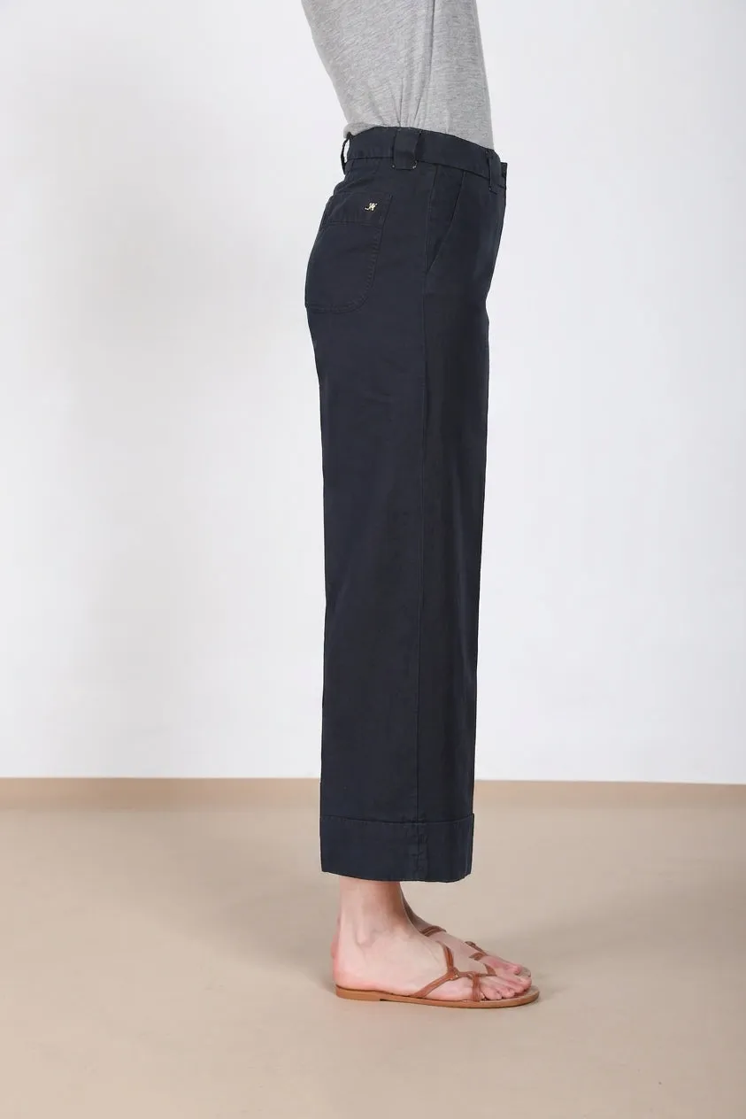 Mason's New York Studio Cropped chinos midnatsblå hør