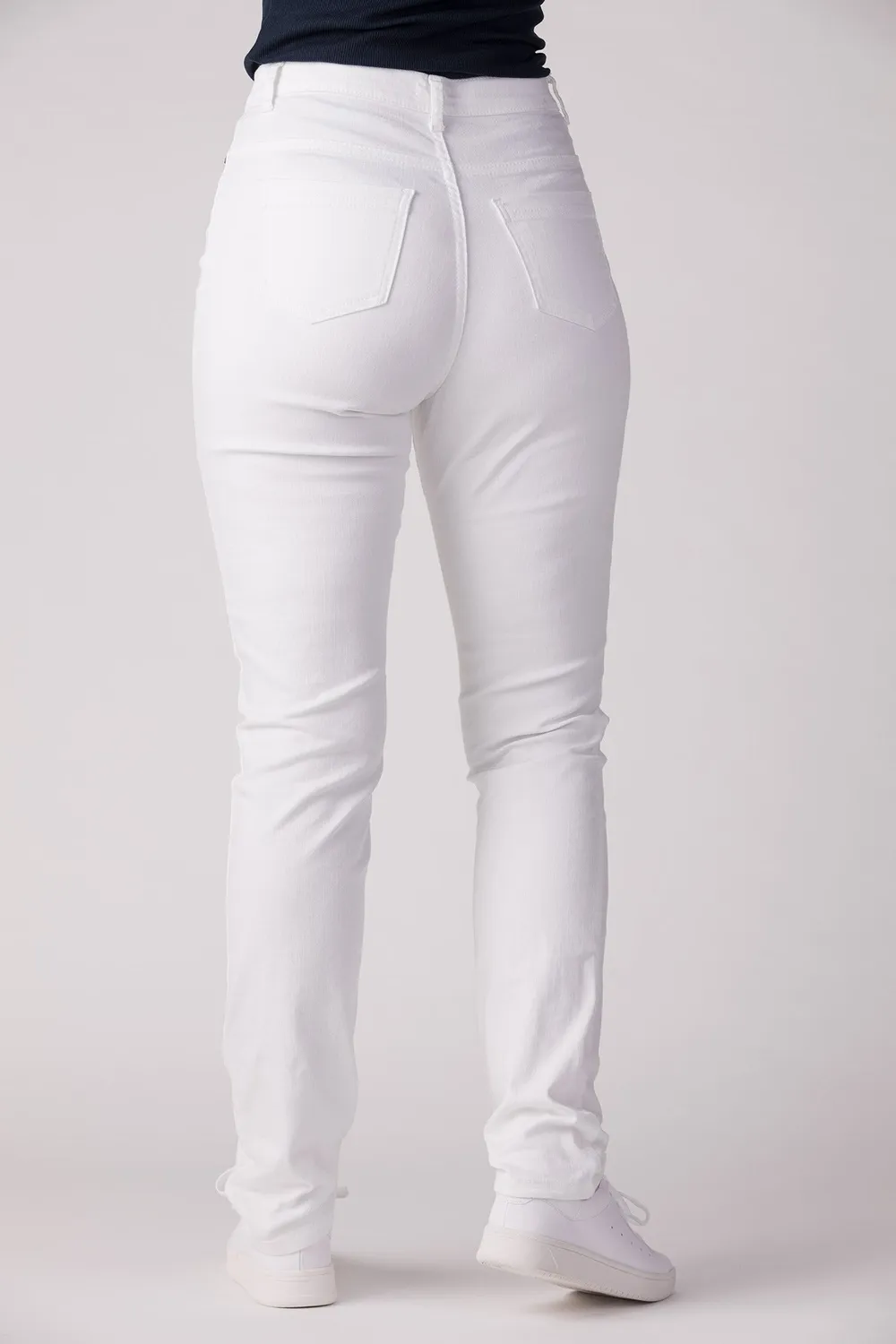 Merrytime Clara Slim jeans hvid canvas stretch