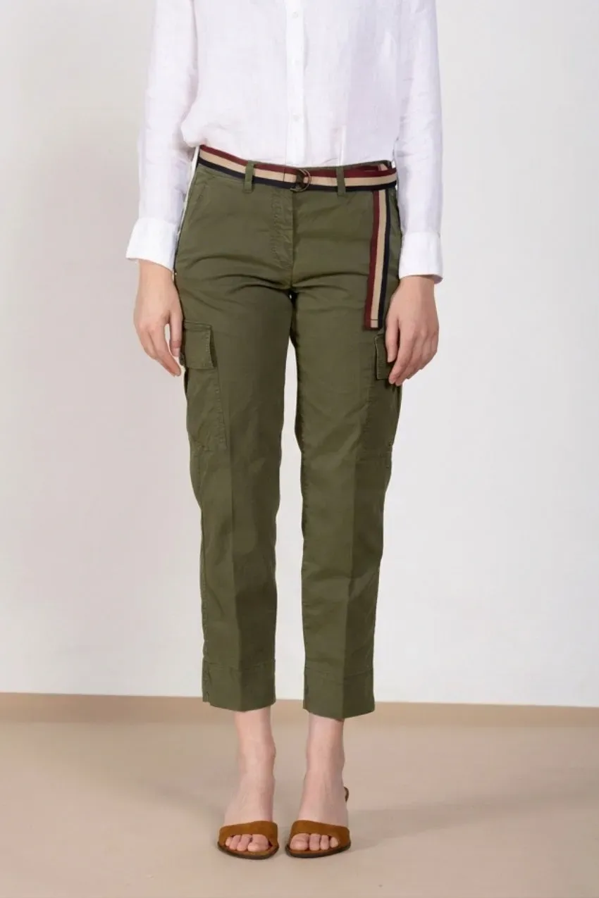 Mason's Marlene Cargo cargo bukser skovgrøn carrot fit