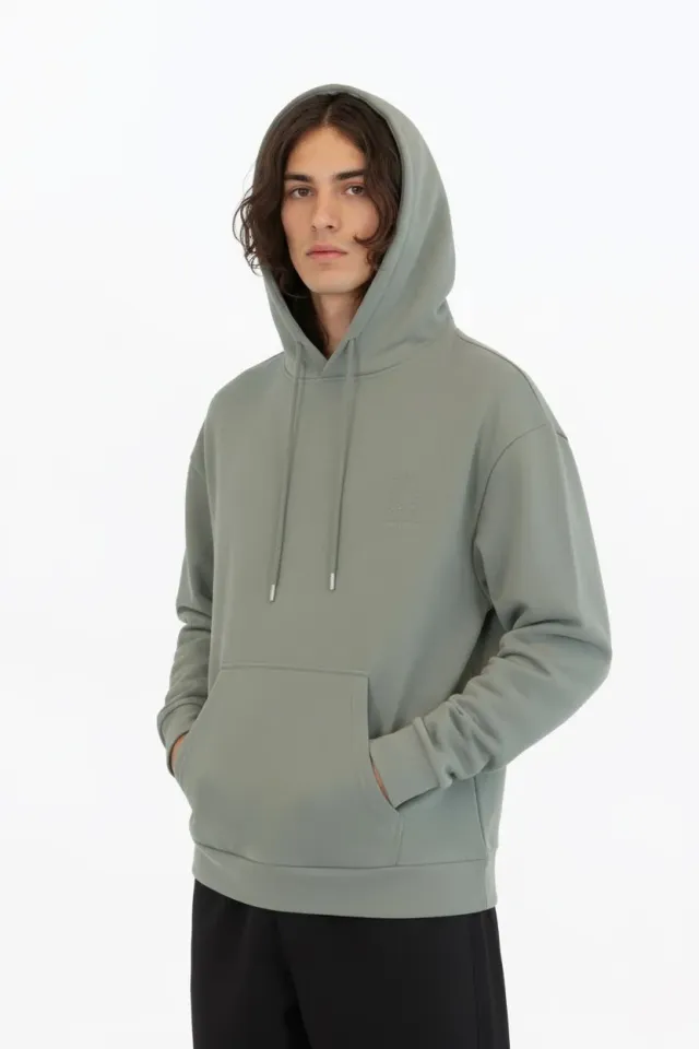 Organsk The Classic Organic hoodie pastelgrøn økologisk