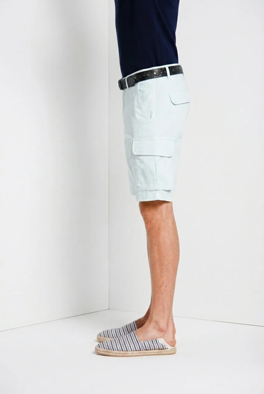 Mason's Chile Slim cargo shorts lyseblå satin