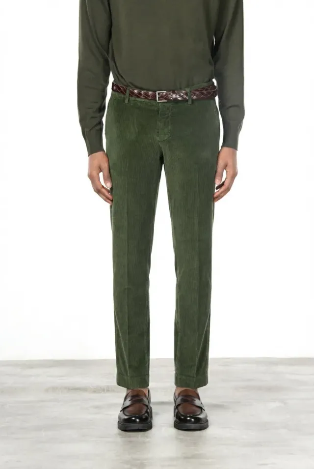 Mason's Milano chinos extra slim skovgrøn fløjl