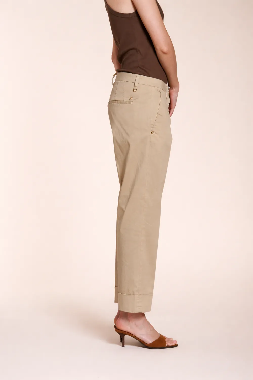 Mason's New York Carrot chinos latte stretch satin