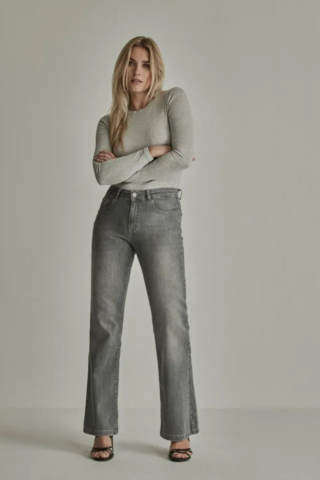 Para Mi Eve jeans Grey Used wide høj talje
