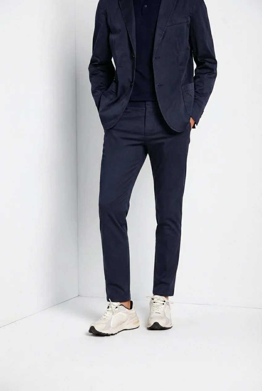Mason's Milano Jogger Travel chinobukser natblå extra slim