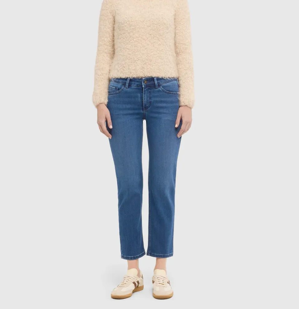 MAC Carrie slim fit jeans mellemblå vinterdenim