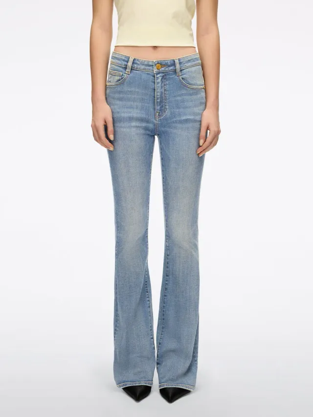 Miss Sixty slim flare jeans middle blue stretch