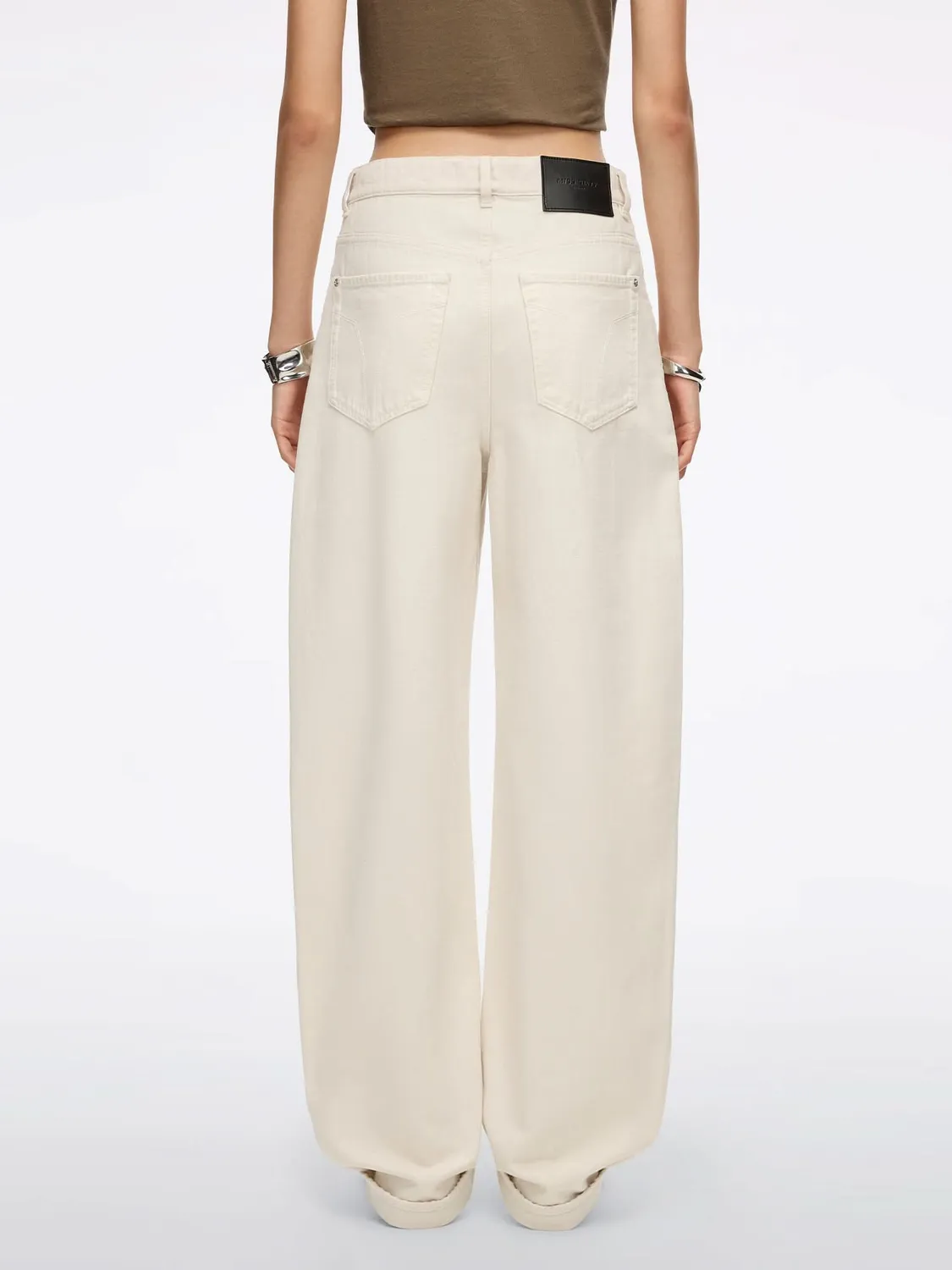 Miss Sixty Elizabeth barrel jeans beige bomuld