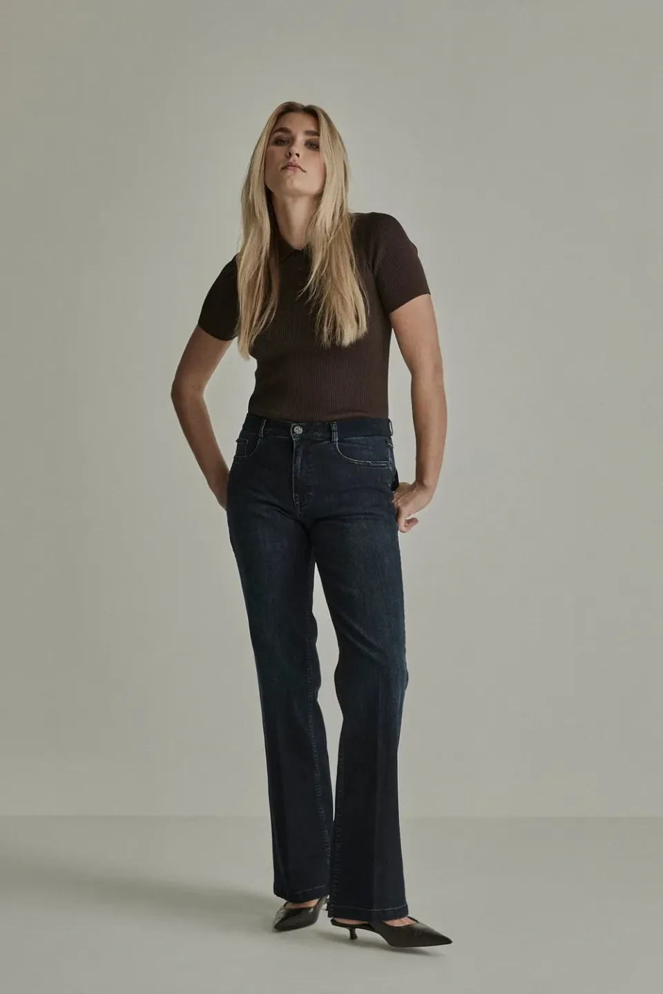 Para Mi Eve Elastic jeans Blue Black lige vide ben