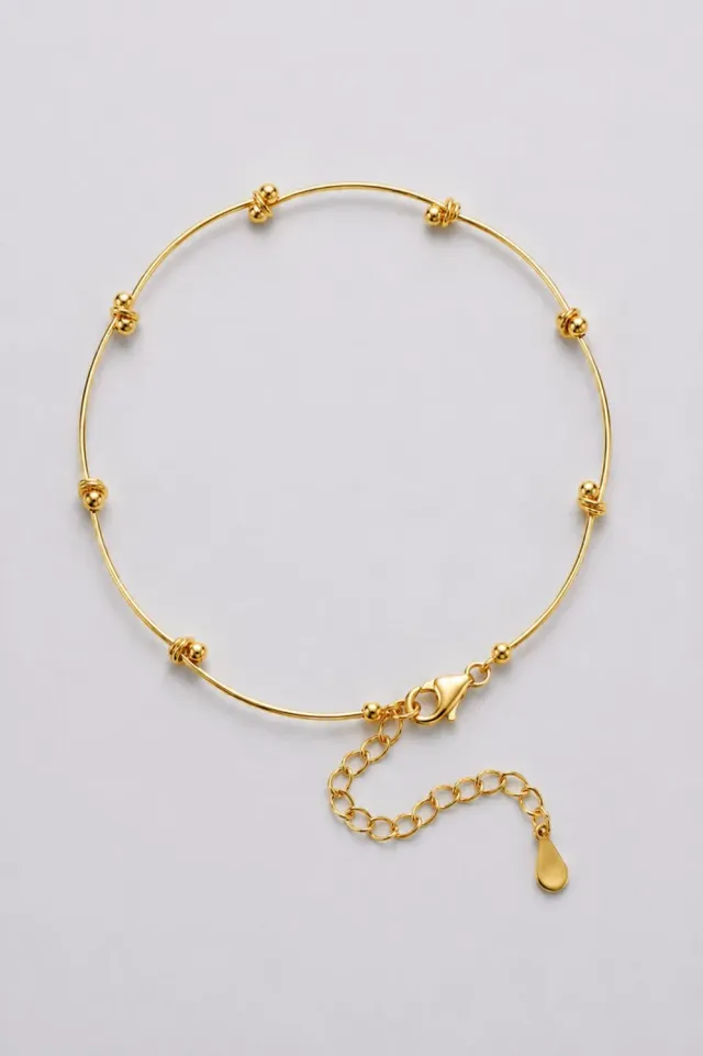Organsk Twisted Knot ankelkæde guld