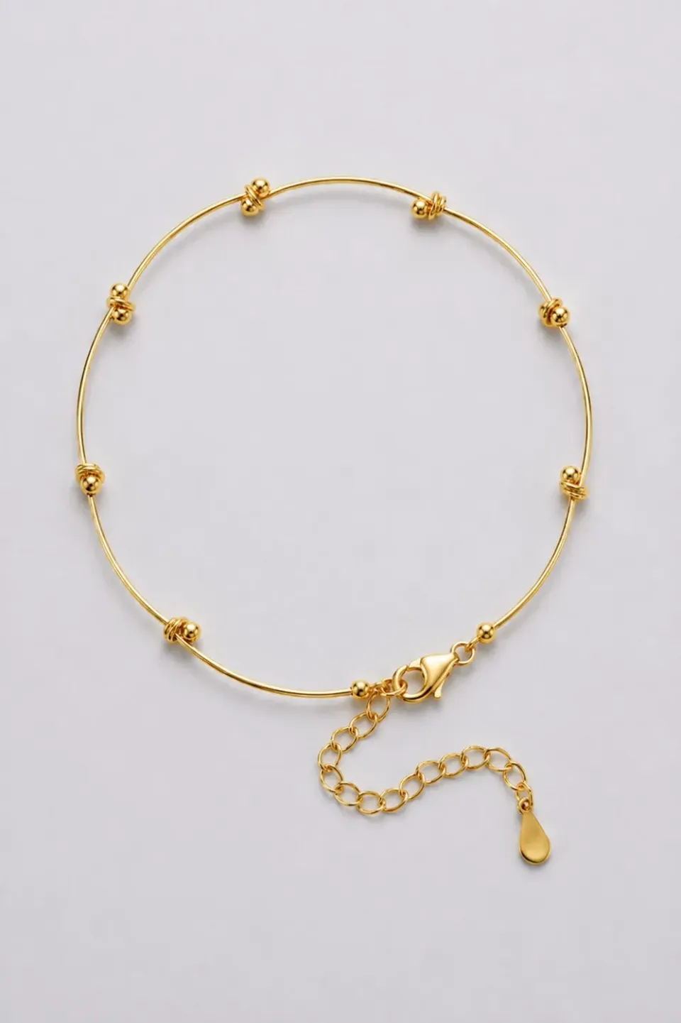 Organsk Twisted Knot ankelkæde guld