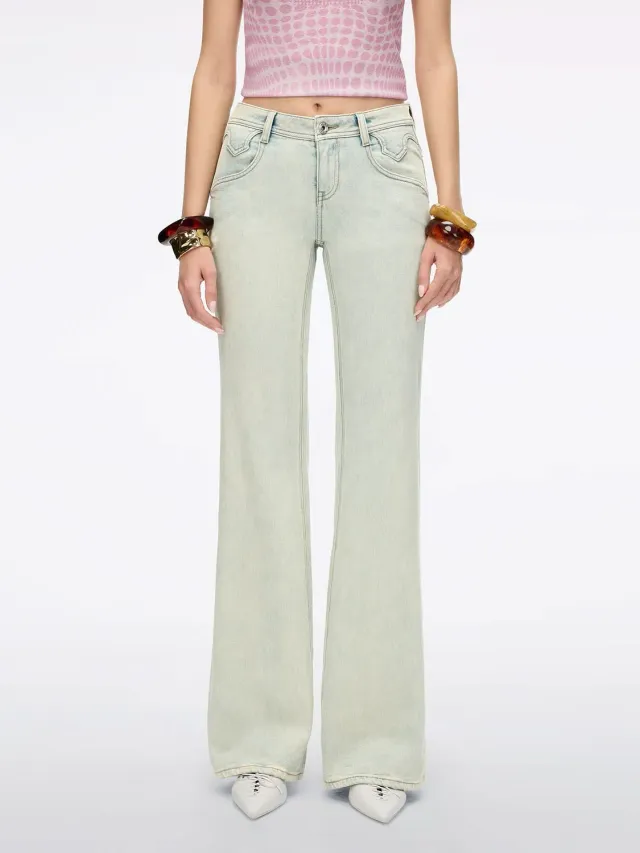 Miss Sixty Bella flare jeans lyseblå vintage