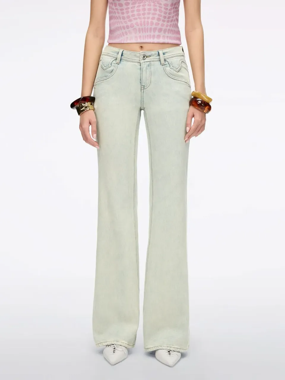 Miss Sixty Bella flare jeans lyseblå vintage