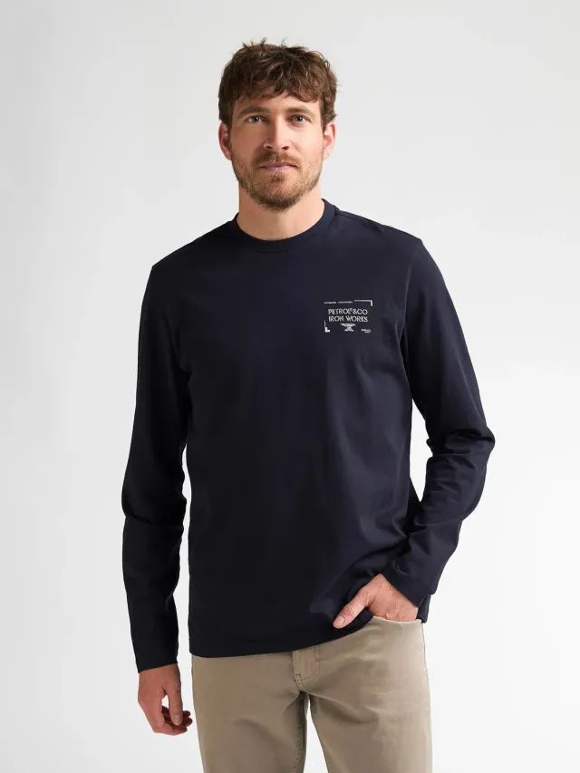 Petrol Industries Forgewall longsleeve Royal Navy herre