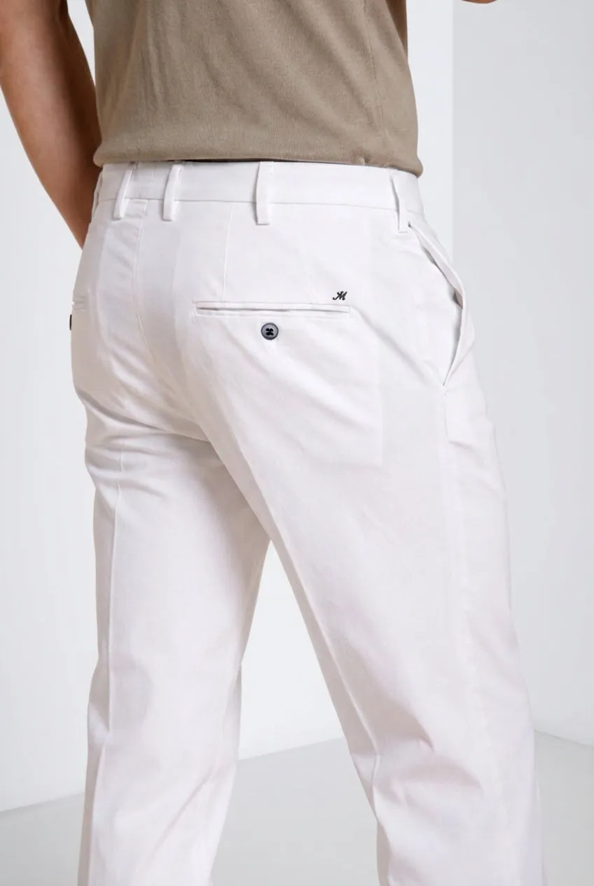 Mason's New York chinobukser hvide stretch regular fit