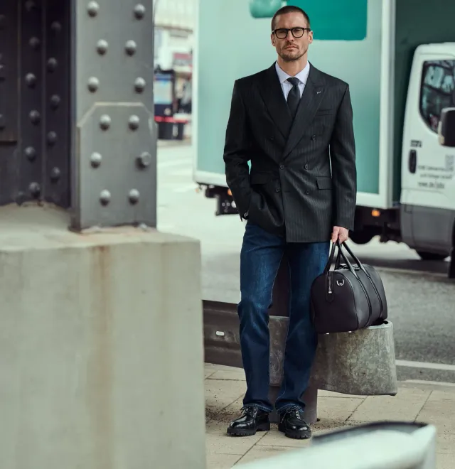 MAC Arne jeans mørkeblå cashmere