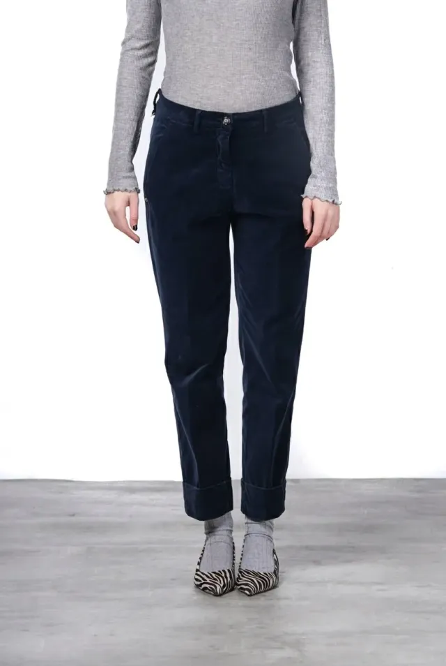 Mason's New York Carrot chinobukser mørkeblå velour