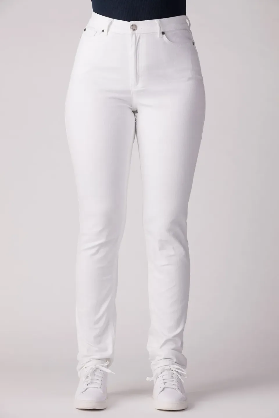Merrytime Clara Slim jeans hvid canvas stretch