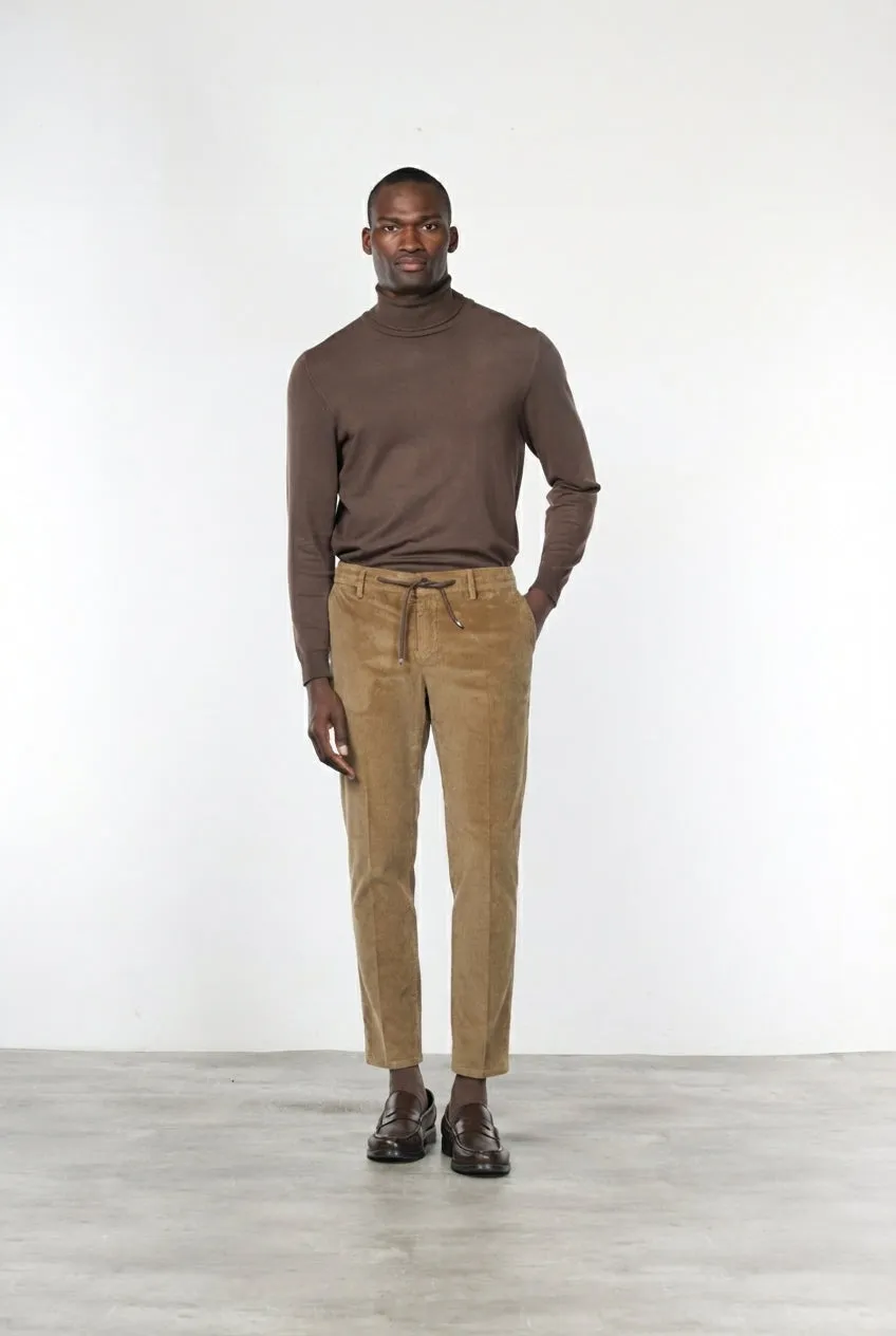 Mason's Milano Jogger fløjlsbukser camel ekstra slim