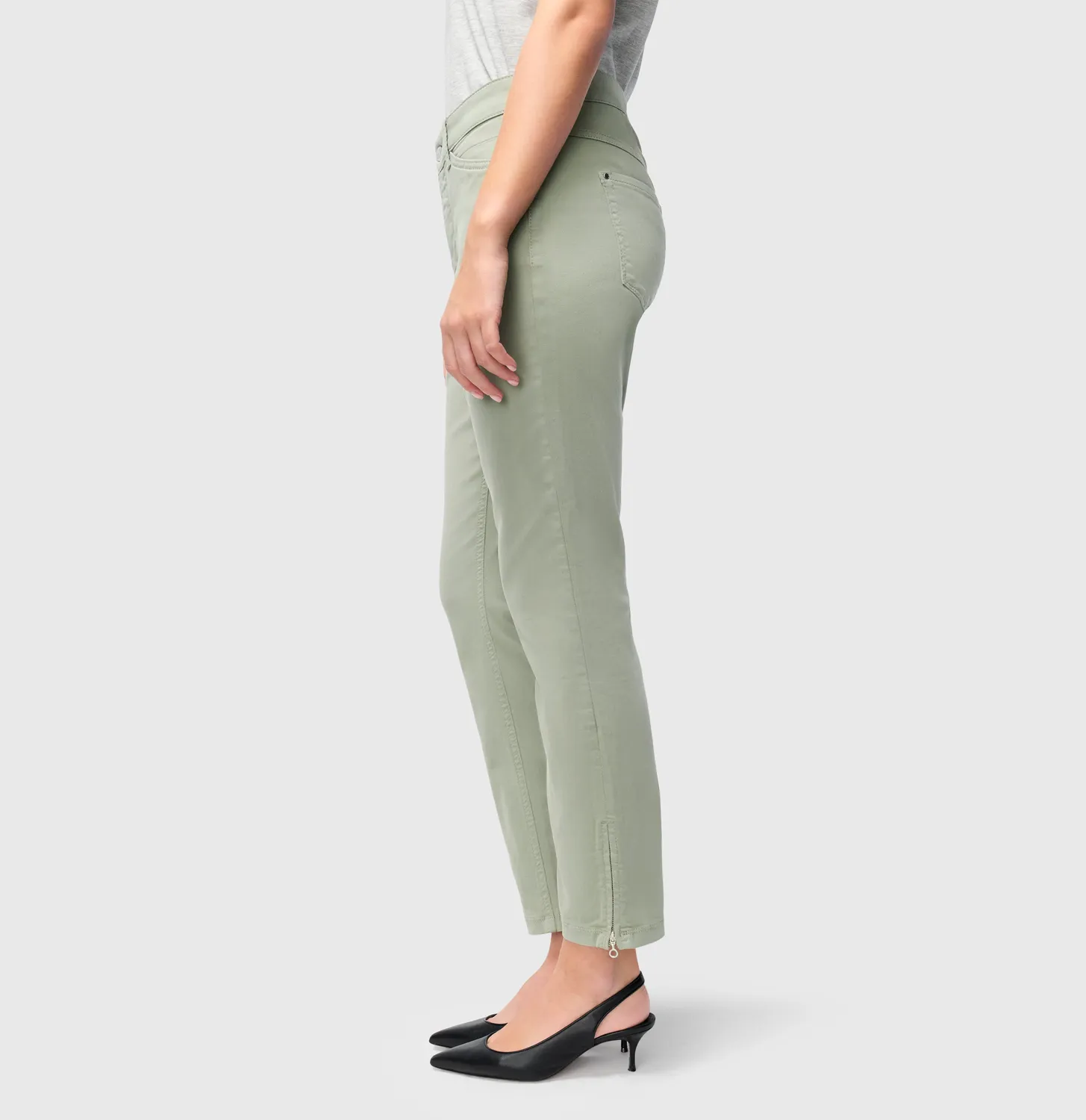 MAC Dream Chic jeans grøn slim cropped