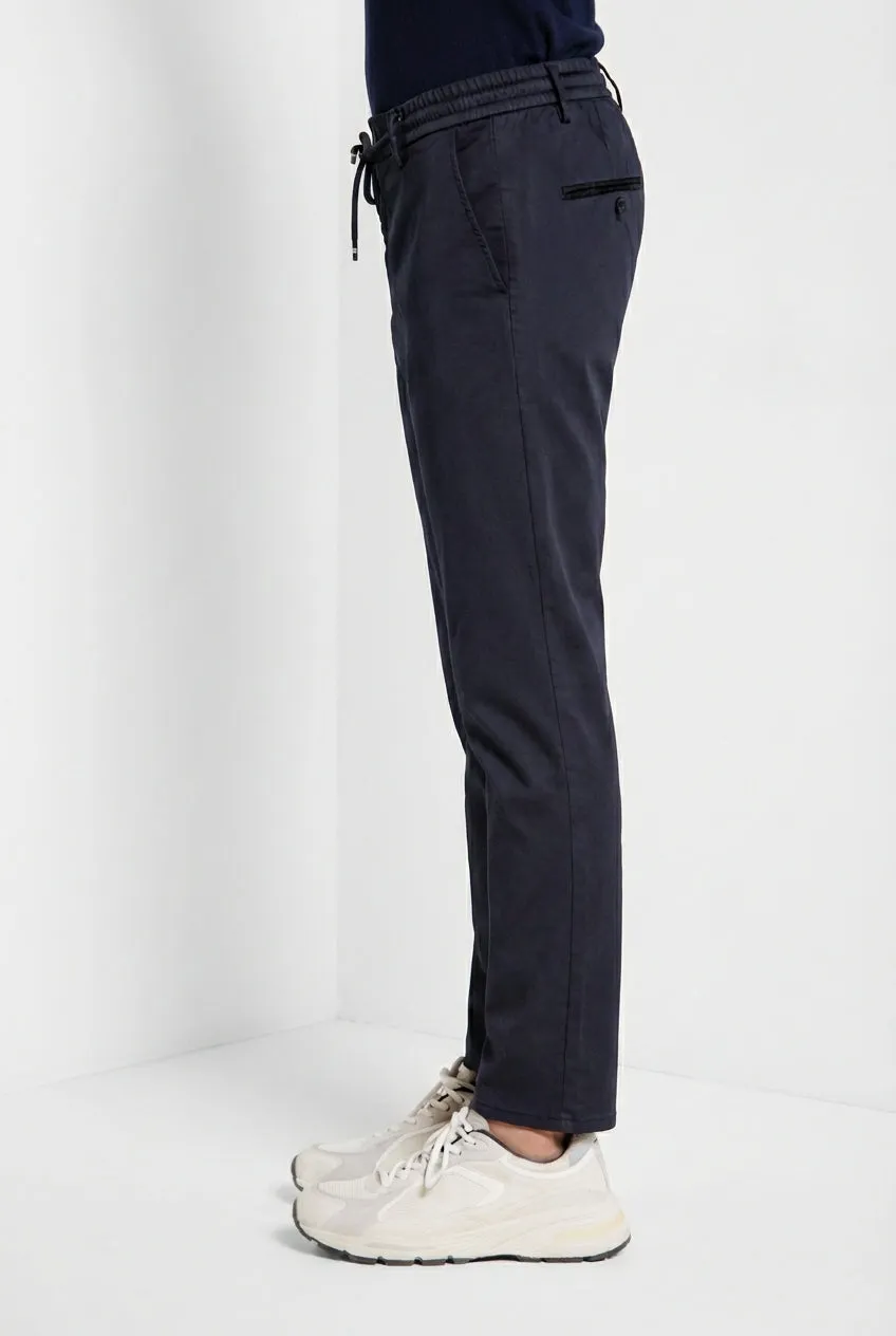Mason's Milano Jogger Travel chinobukser natblå extra slim