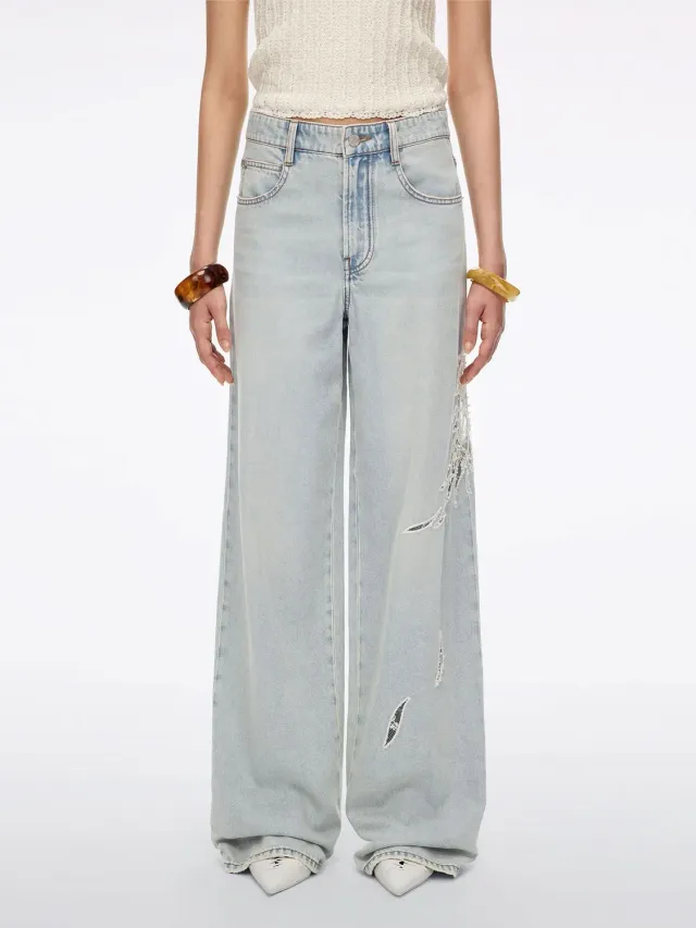 Miss Sixty jeans lyseblå straight blonde vinger