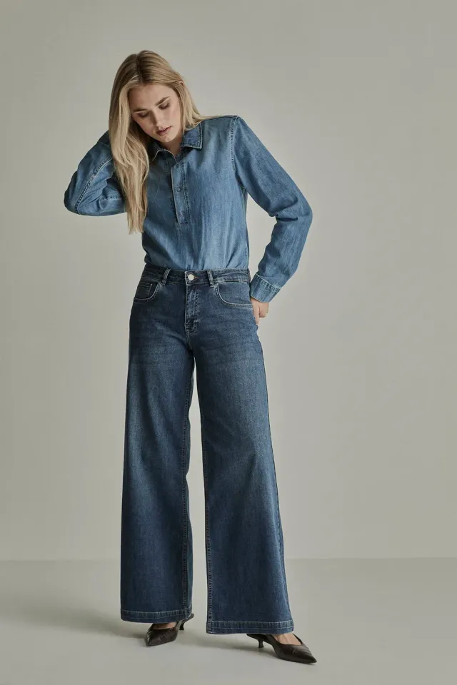 Para Mi Cloë High Waist jeans faded blue extra wide