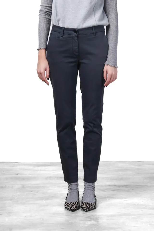 Mason's New York Slim chinobukser midnatsblå satin