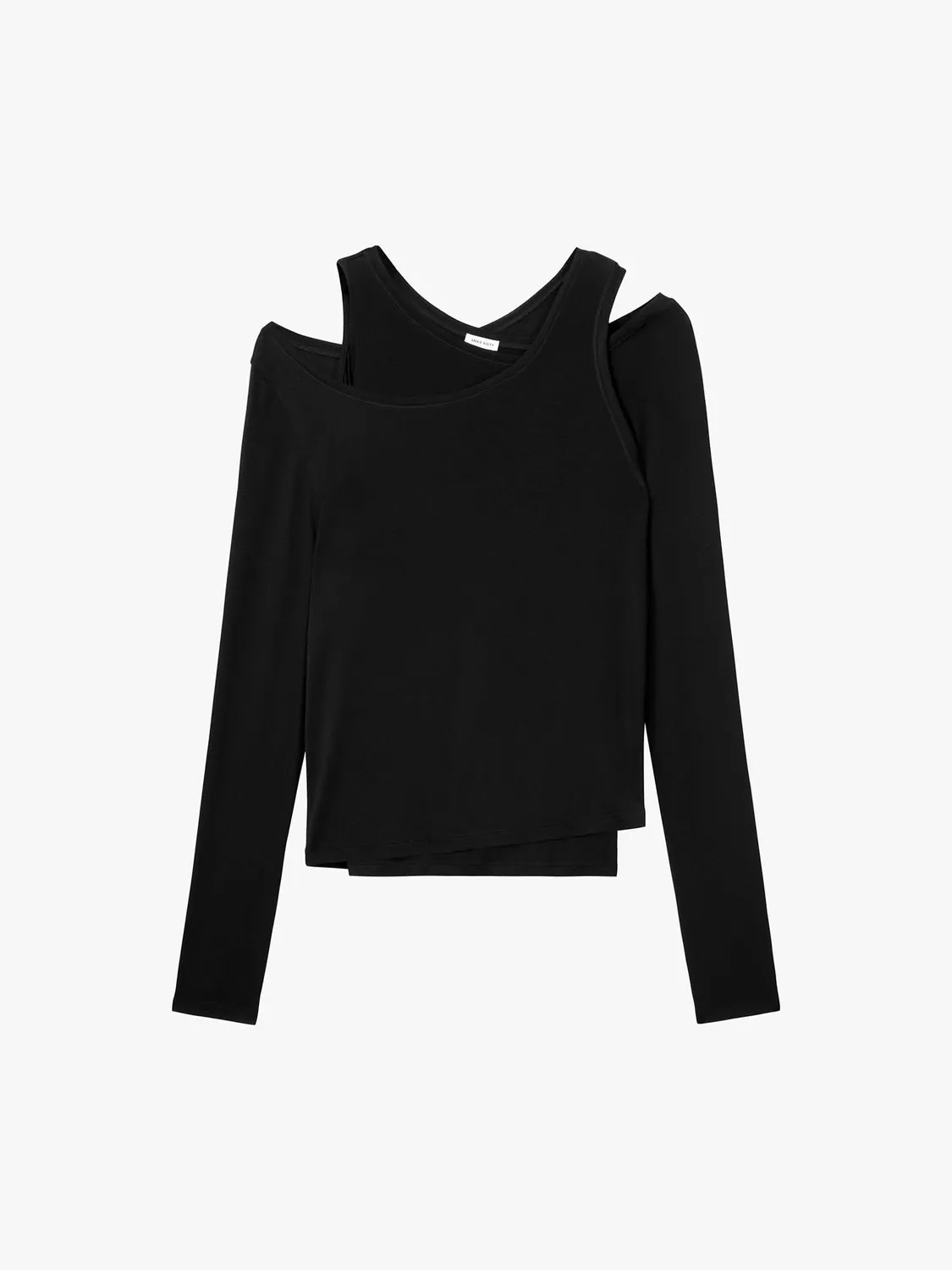Miss Sixty Layered bluse black langærmet Tencel