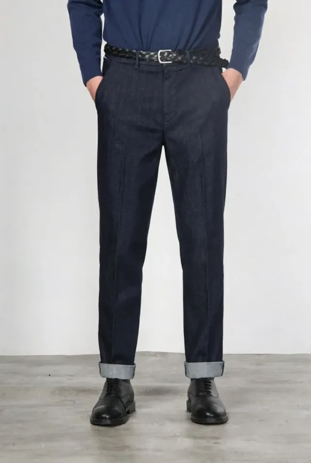 Mason's Il Chinos chinos navy relaxed stretchdenim