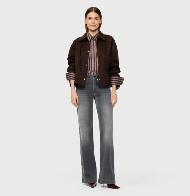 MAC Dream Wide Authentic jeans wide fit grå stretch