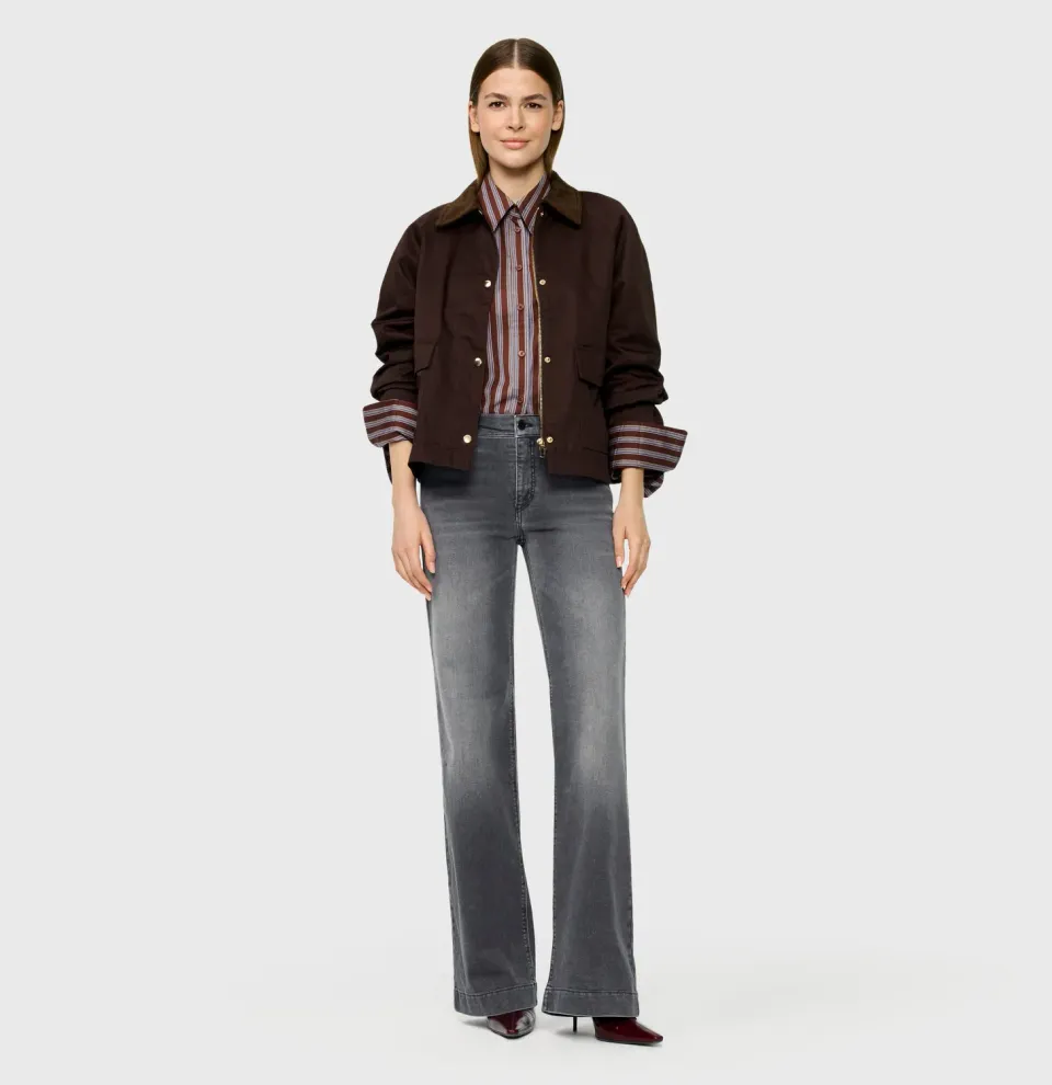 MAC Dream Wide Authentic jeans wide fit grå stretch