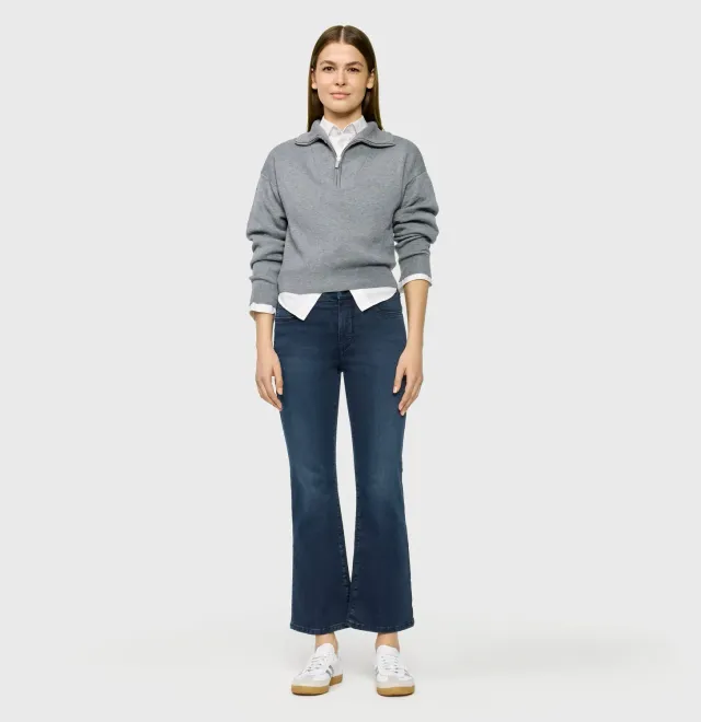 MAC Dream Kick 5423 flare jeans mørkeblå cropped