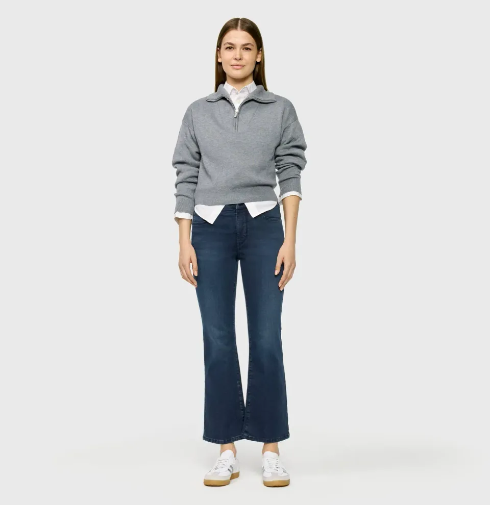 MAC Dream Kick 5423 flare jeans mørkeblå cropped