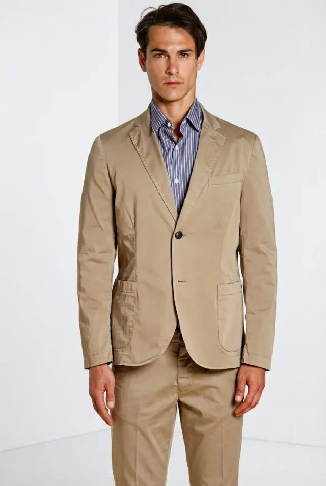 Mason's Da Vinci Travel blazer khaki stretch