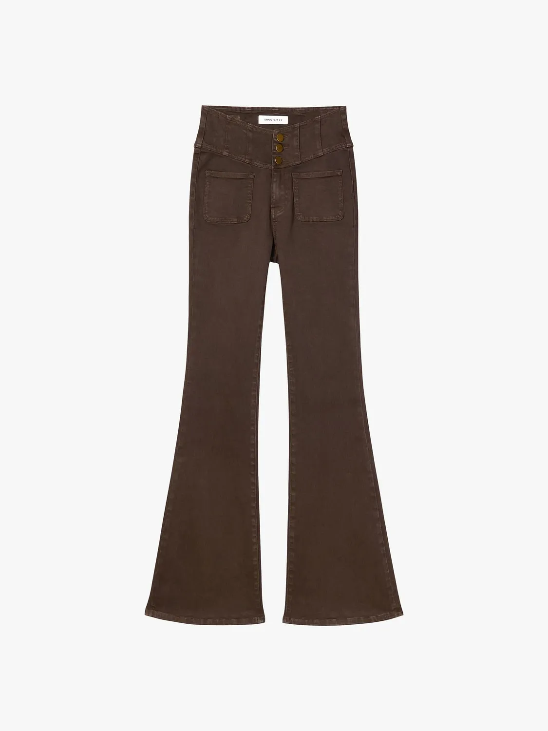 Miss Sixty Glenda Plus 5 flare jeans brun høj talje