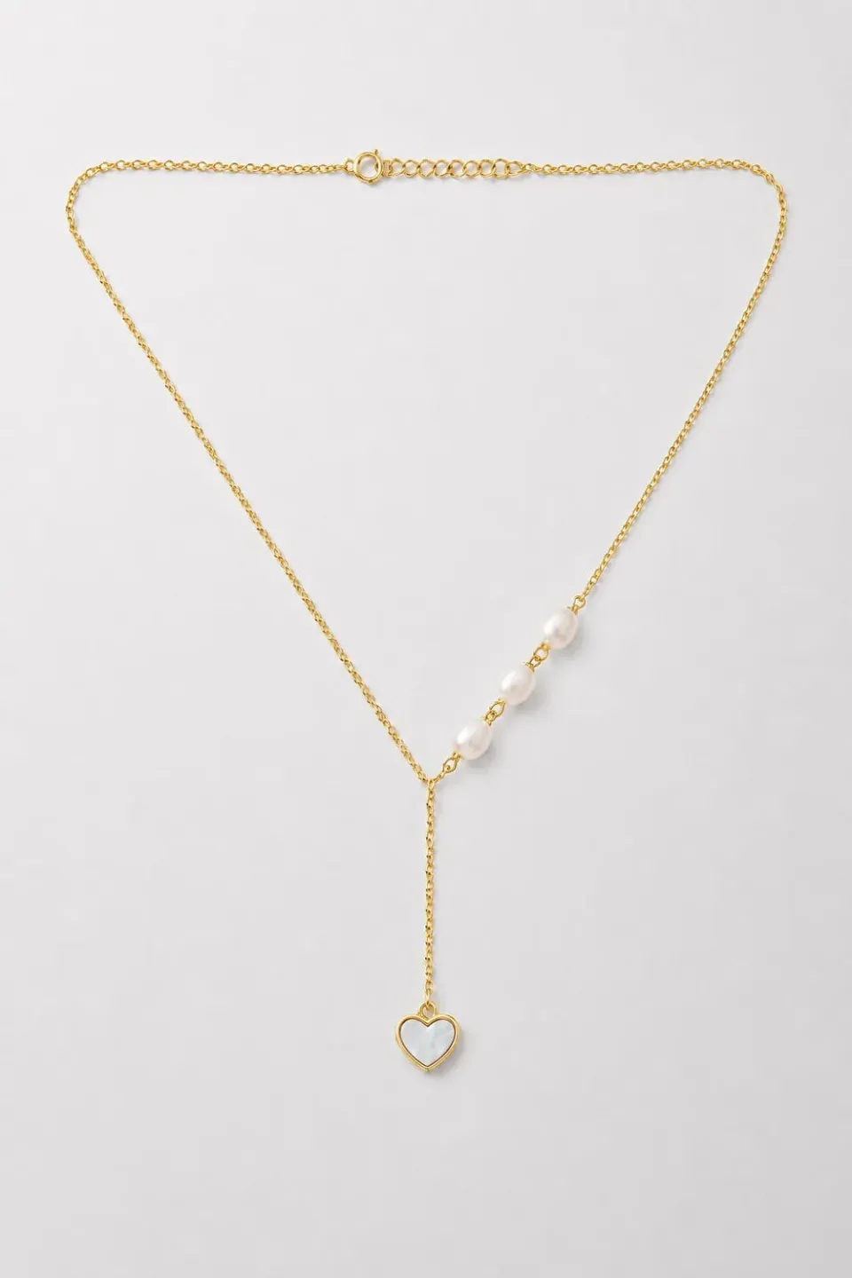 Organsk Pearl Heart halskæde perle guld
