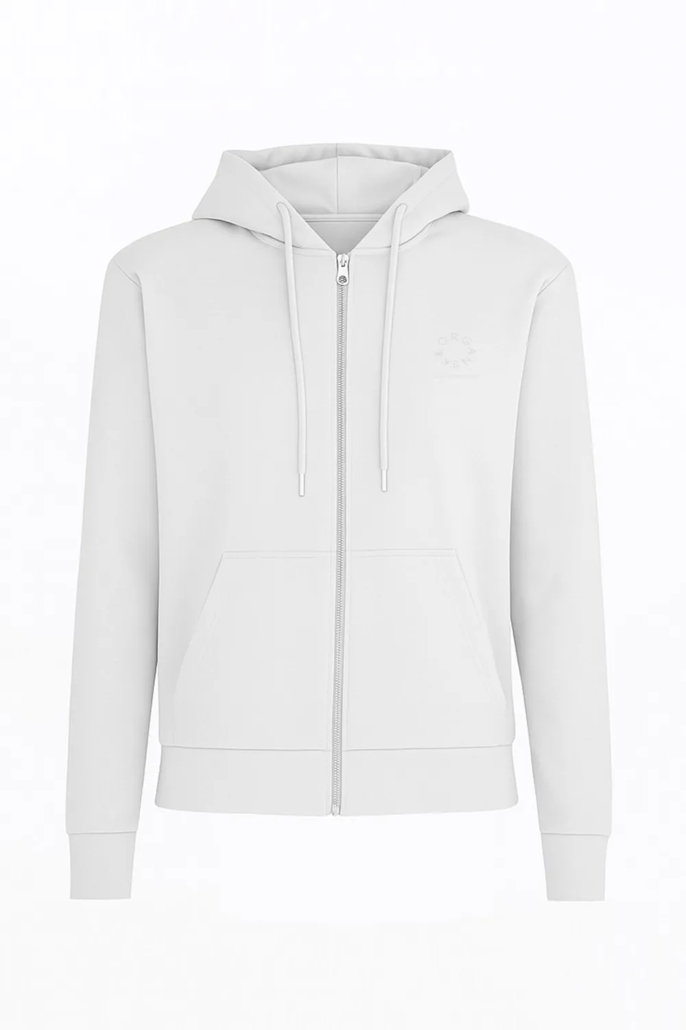 Organsk Classic Zip-Up Hoodie hættejakke grå oversize