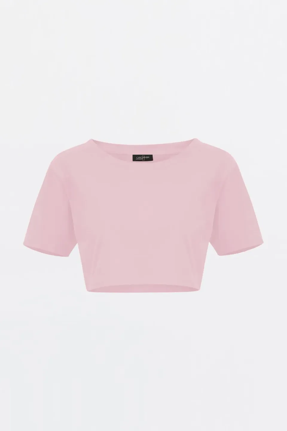 Organsk The Organic Crop Top T-shirt pink økologisk bomuld