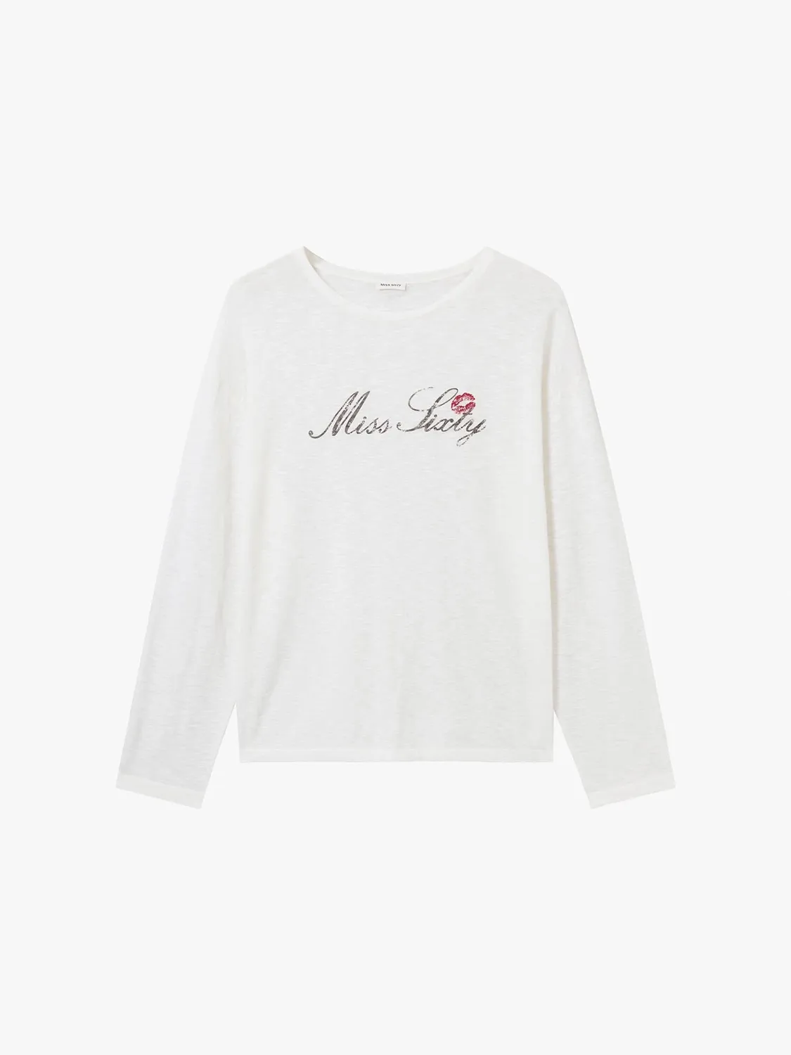 Miss Sixty Kiss Me Logo Strik hvid løs