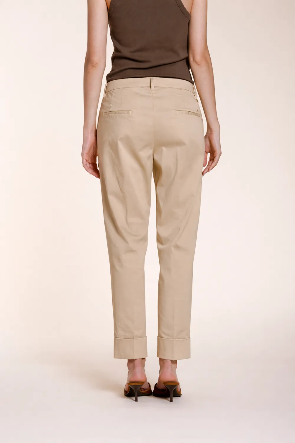Mason's New York Carrot chinos latte stretch satin