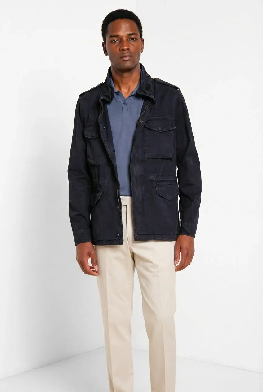 Mason's M74 field jacket natblå bomuldscanvas