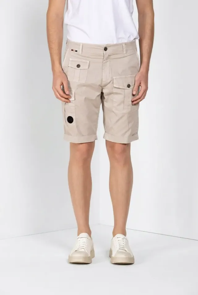 Mason's George Coolpocket cargo bermudashorts lys beige carrot fit