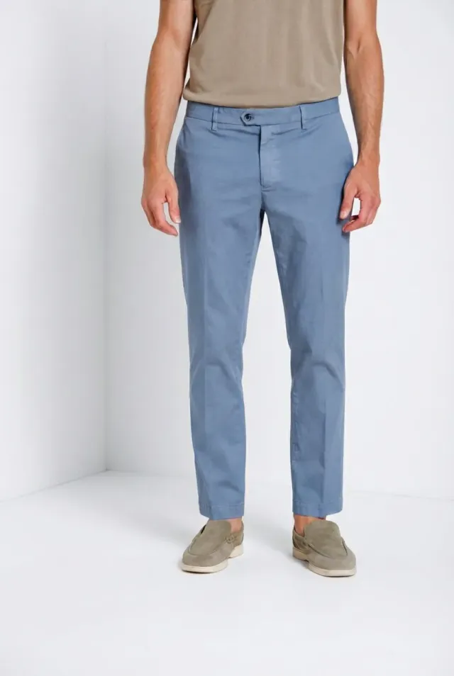 Mason's New York chinos lyseblå regular fit