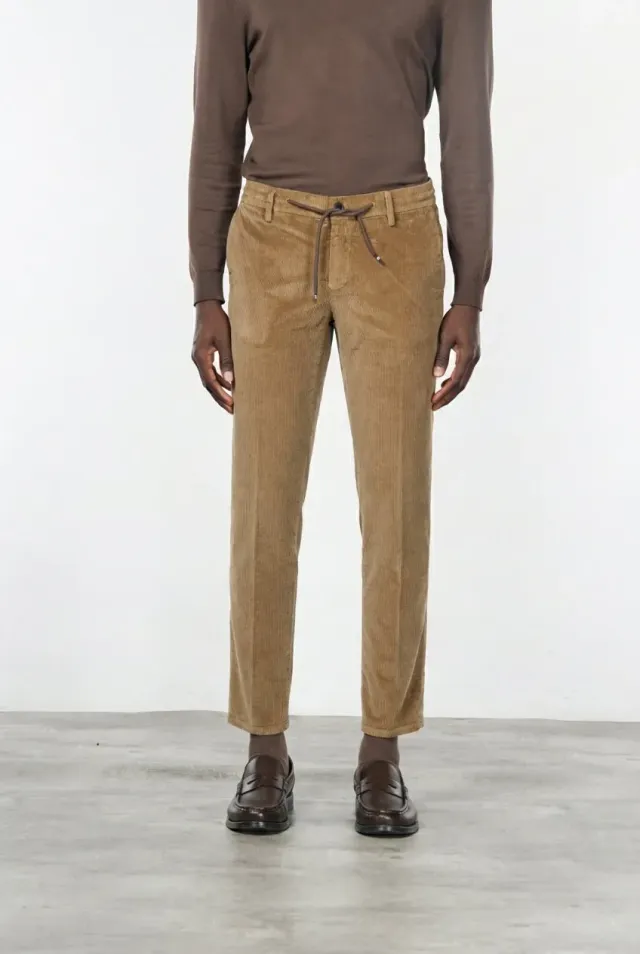 Mason's Milano Jogger fløjlsbukser camel ekstra slim