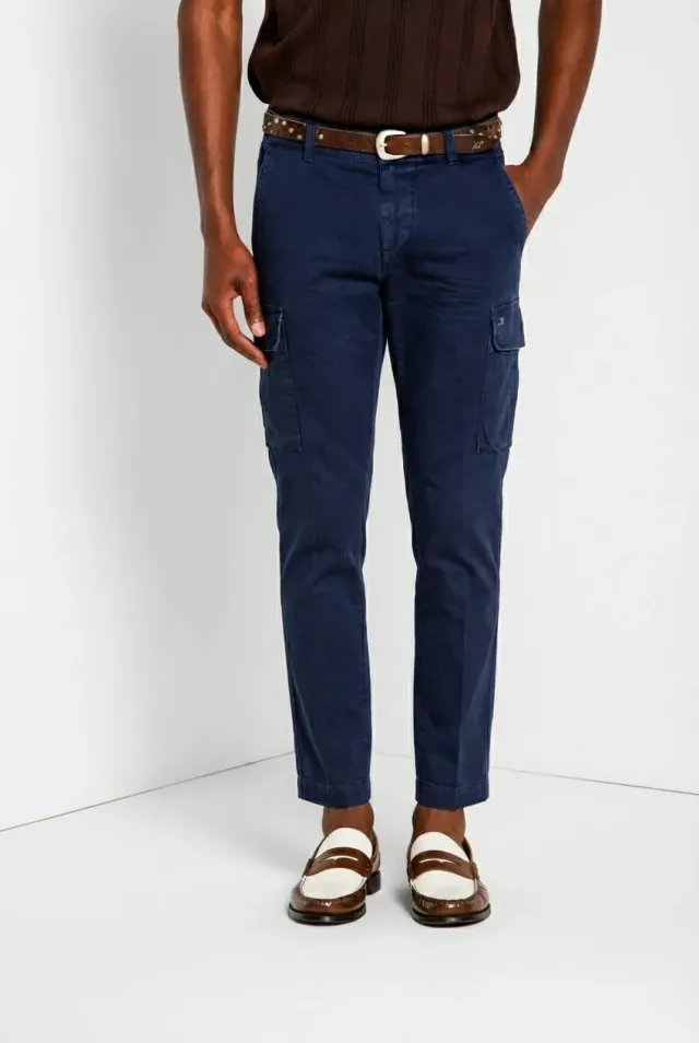 Mason's Chile cargobukser extra slim navy stretch