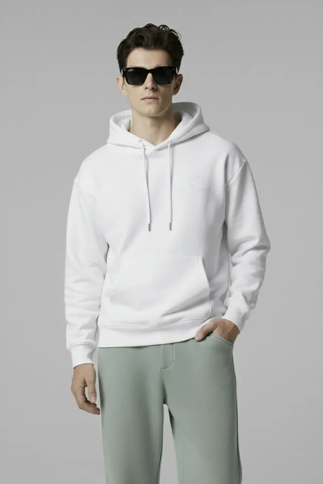 Organsk The Classic Organic hoodie hvid økologisk
