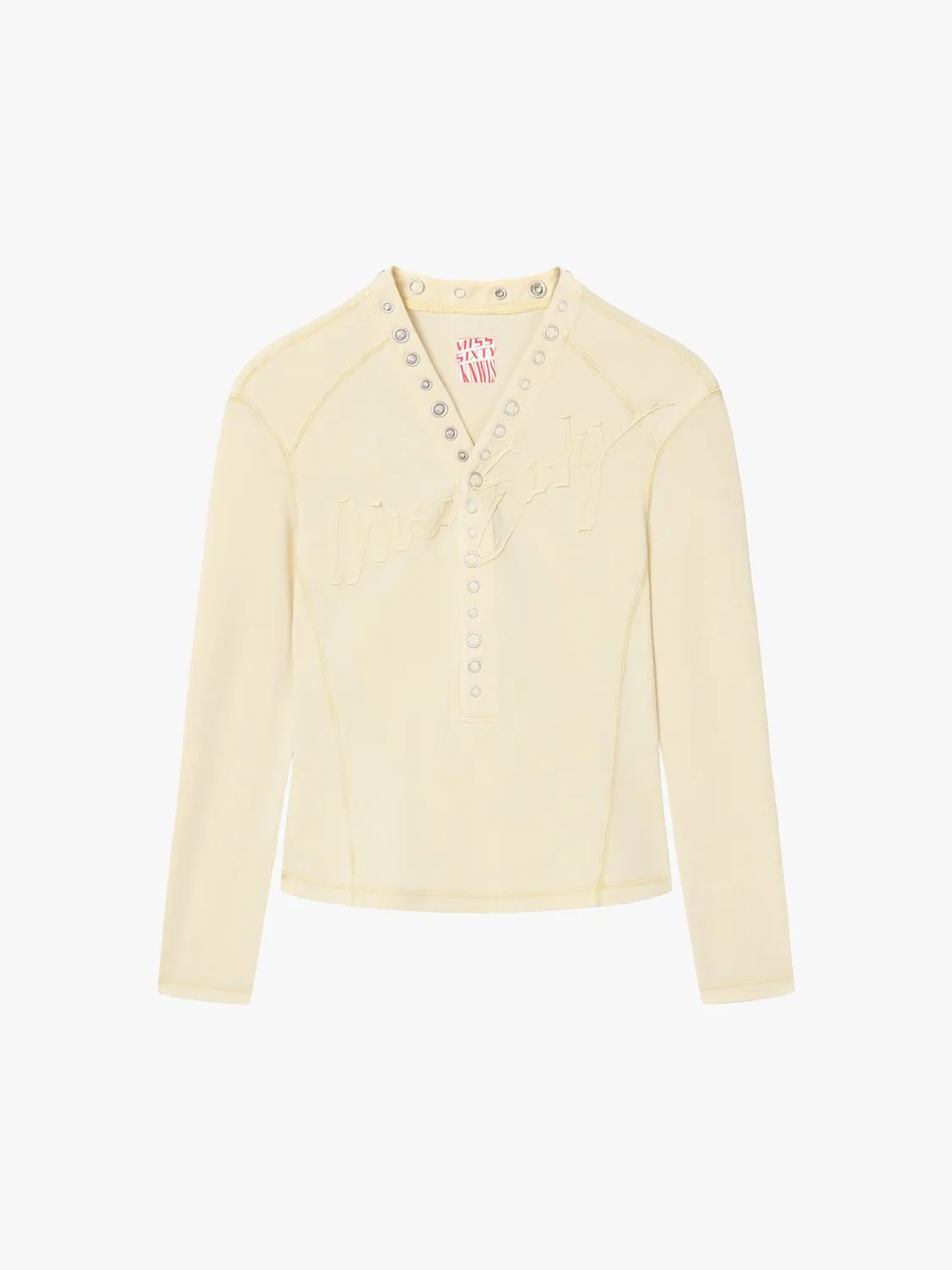 Miss Sixty Logo Patchwork T-Shirt t-shirt lysegrøn stretch